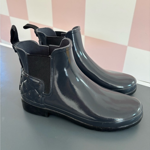 Hunter Shoes - Hunter Glossy Black Chelsea Rain Boots